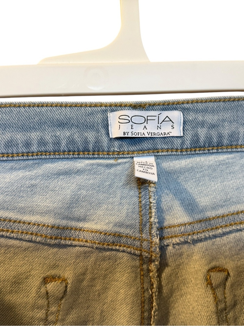 sofia by sofia vergara Light Wash Distressed Boyfriend Jeans - Picture 7 of 11